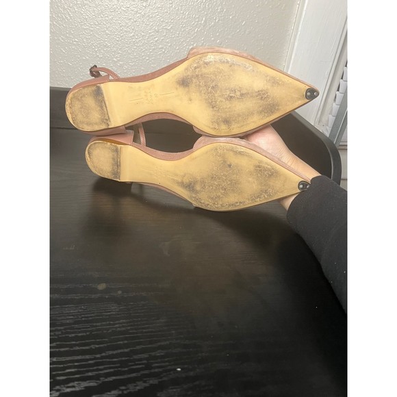 Zara Woman Mauve Pointy Suede flats size 8 40EU - Picture 6 of 8